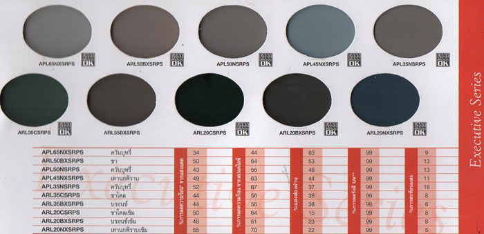 ตัวอย่างสีฟิล์ม Lamina