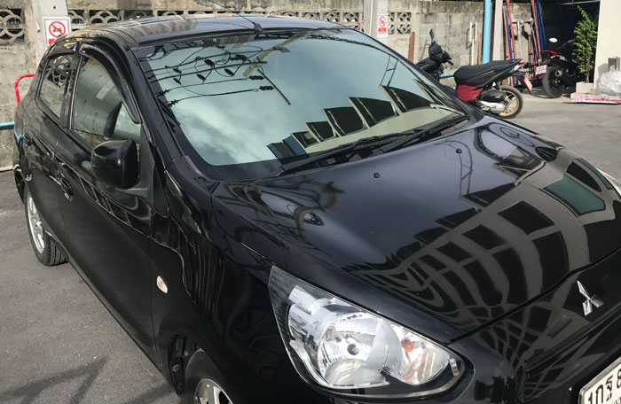 ตัวอย่างติดฟิล์มรถยนต์ไซด์เล็ก