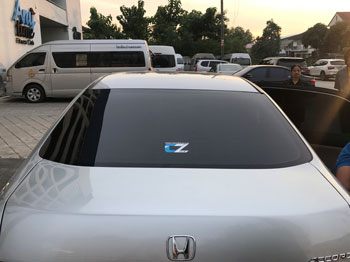 ตัวอย่างติดฟิล์มเอ็กซ์ตร้าโคลด้านหลัง