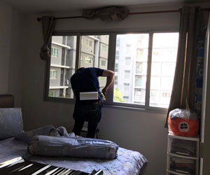 ติดฟิล์มอาคาร ฟิล์มคอนโด dcondo มองจากภายใน